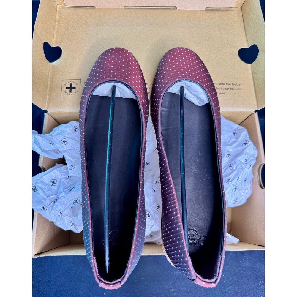 Dr. Martens Adele Ballet Flats Cherry Red Pindot 14719600 Womens 11